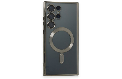Newface Samsung Galaxy S24 Ultra Kılıf Kross Magneticsafe Kapak - Titan Gri