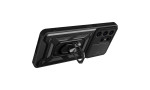 Newface Samsung Galaxy S24 Ultra Kılıf Pars Lens Yüzüklü Silikon - Siyah
