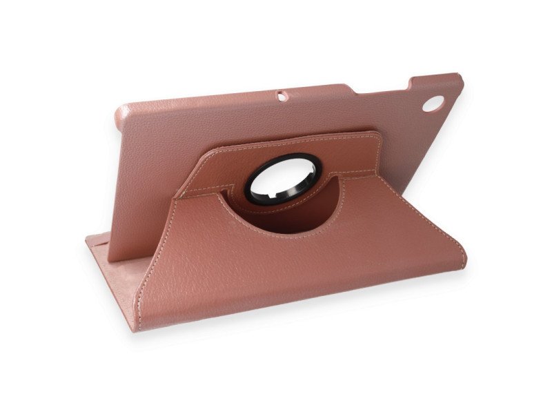 Newface Samsung Galaxy X200 Tab A8 10.5 Kılıf 360 Tablet Deri Kılıf - Rose Gold