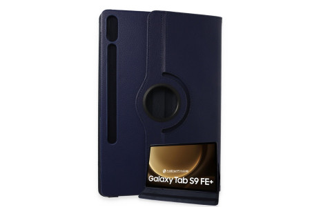 Newface Samsung Galaxy X610 Tab S9 FE Plus 12.4 Kılıf 360 Tablet Deri Kılıf - Lacivert