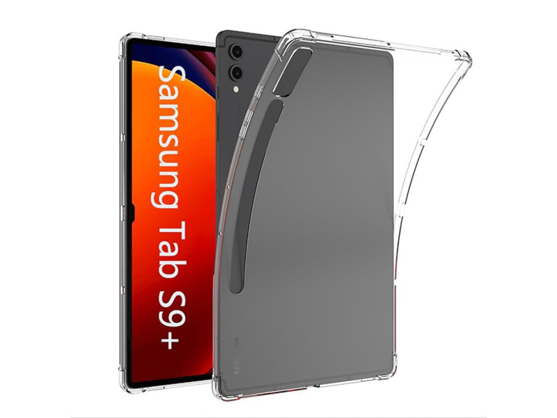 Newface Samsung Galaxy X810 Tab S9 Plus 12.4 Kılıf Anti Şeffaf Tablet Silikon - Şeffaf