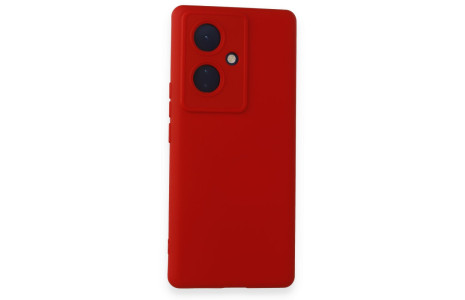 Newface Vivo V29 Lite Kılıf Nano içi Kadife Silikon - Kırmızı