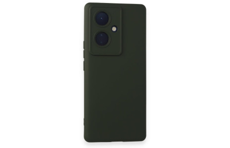 Newface Vivo V29 Lite Kılıf Nano içi Kadife Silikon - Koyu Yeşil