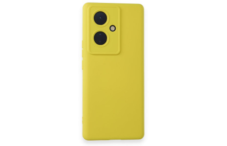 Newface Vivo V29 Lite Kılıf Nano içi Kadife Silikon - Sarı