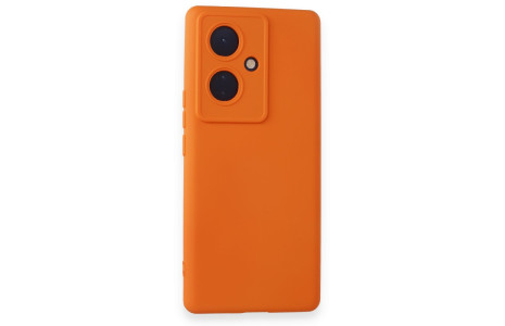 Newface Vivo V29 Lite Kılıf Nano içi Kadife Silikon - Turuncu