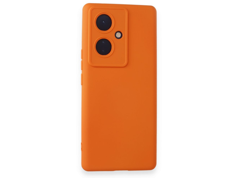 Newface Vivo V29 Lite Kılıf Nano içi Kadife Silikon - Turuncu