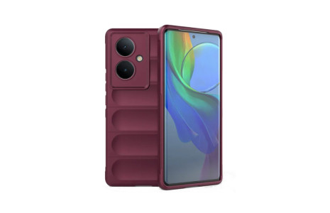 Newface Vivo V29 Lite Kılıf Optimum Silikon - Bordo