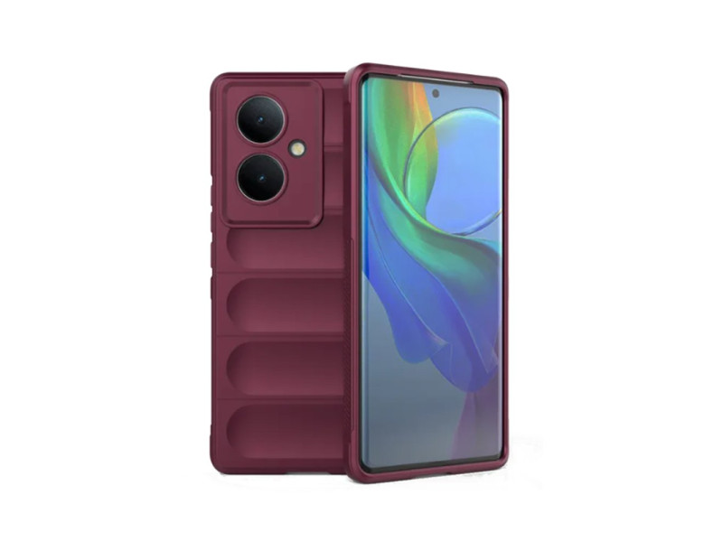 Newface Vivo V29 Lite Kılıf Optimum Silikon - Bordo
