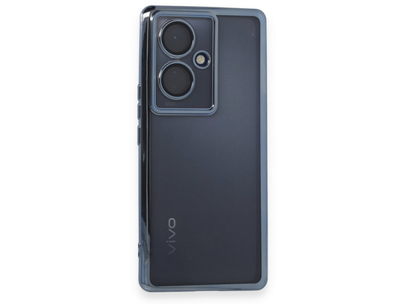 Newface Vivo V29 Lite Kılıf Razer Lensli Silikon - Açık Mavi