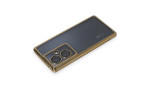 Newface Vivo V29 Lite Kılıf Razer Lensli Silikon - Gold