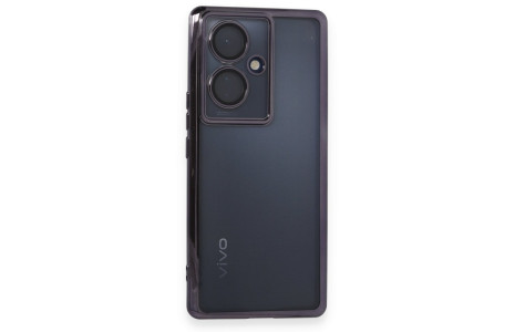 Newface Vivo V29 Lite Kılıf Razer Lensli Silikon - Mor