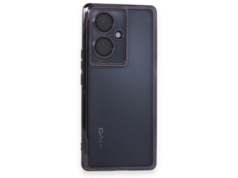 Newface Vivo V29 Lite Kılıf Razer Lensli Silikon - Mor