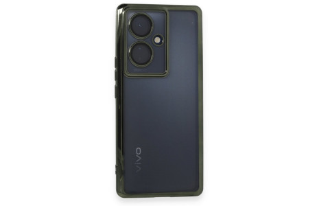 Newface Vivo V29 Lite Kılıf Razer Lensli Silikon - Yeşil