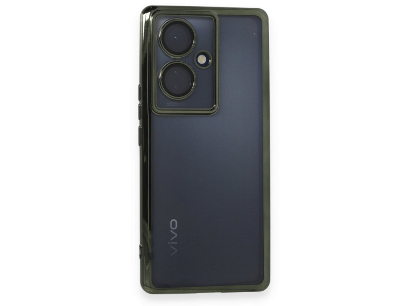 Newface Vivo V29 Lite Kılıf Razer Lensli Silikon - Yeşil