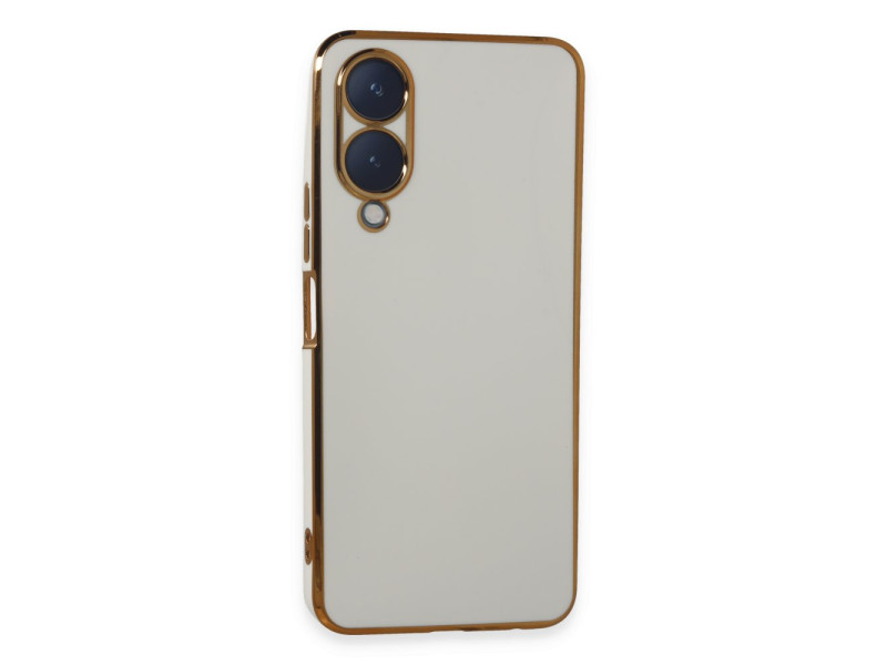 Newface Vivo Y17S Kılıf Volet Silikon - Beyaz