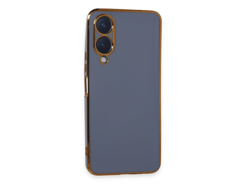 Newface Vivo Y17S Kılıf Volet Silikon - Mavi