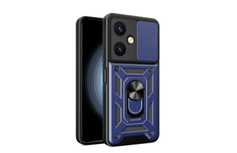 Newface Vivo Y27 Kılıf Pars Lens Yüzüklü Silikon - Lacivert