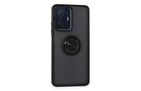 Newface Xiaomi Mi 11T Kılıf Montreal Yüzüklü Silikon Kapak - Siyah