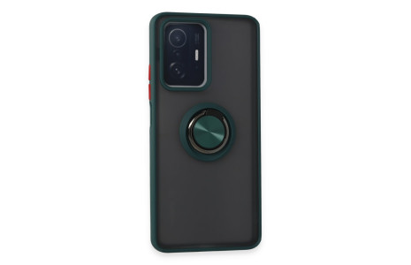 Newface Xiaomi Mi 11T Kılıf Montreal Yüzüklü Silikon Kapak - Yeşil