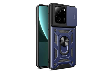 Newface Xiaomi Mi 13T Kılıf Pars Lens Yüzüklü Silikon - Lacivert