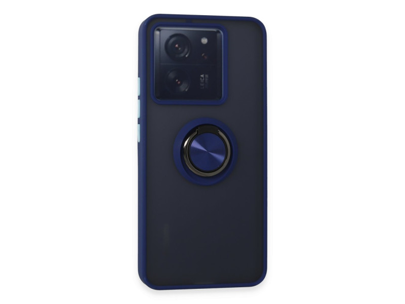 Newface Xiaomi Mi 13T Pro Kılıf Montreal Yüzüklü Silikon Kapak - Lacivert