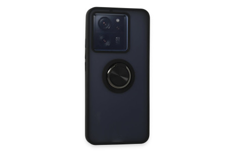 Newface Xiaomi Mi 13T Pro Kılıf Montreal Yüzüklü Silikon Kapak - Siyah