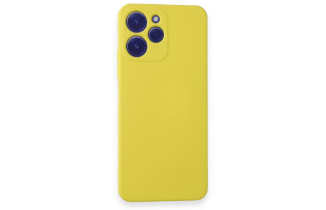 Newface Xiaomi Redmi 12 Kılıf Nano içi Kadife Silikon - Sarı
