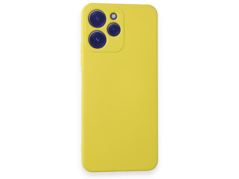 Newface Xiaomi Redmi 12 Kılıf Nano içi Kadife Silikon - Sarı