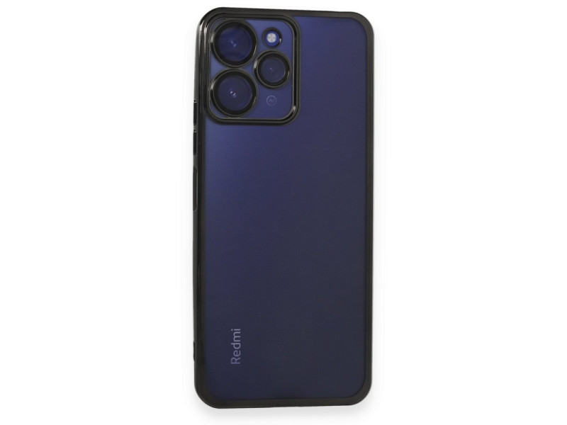 Newface Xiaomi Redmi 12 Kılıf Razer Lensli Silikon - Siyah