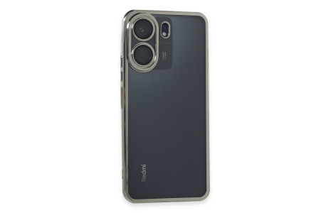 Newface Xiaomi Redmi 13C Kılıf Razer Lensli Silikon - Gümüş