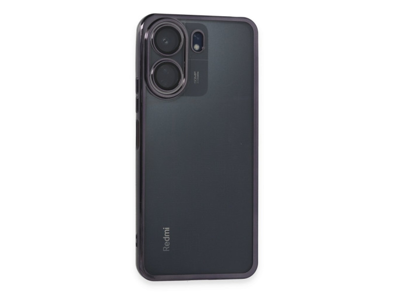 Newface Xiaomi Redmi 13C Kılıf Razer Lensli Silikon - Mor