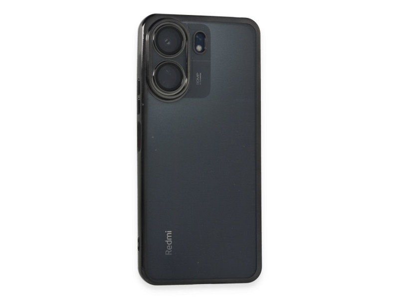 Newface Xiaomi Redmi 13C Kılıf Razer Lensli Silikon - Siyah
