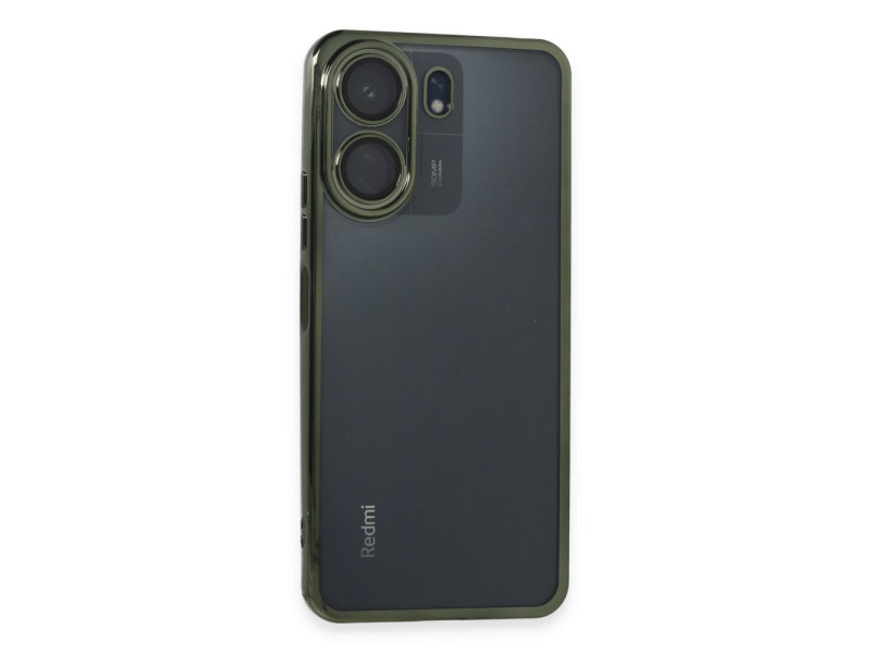 Newface Xiaomi Redmi 13C Kılıf Razer Lensli Silikon - Yeşil