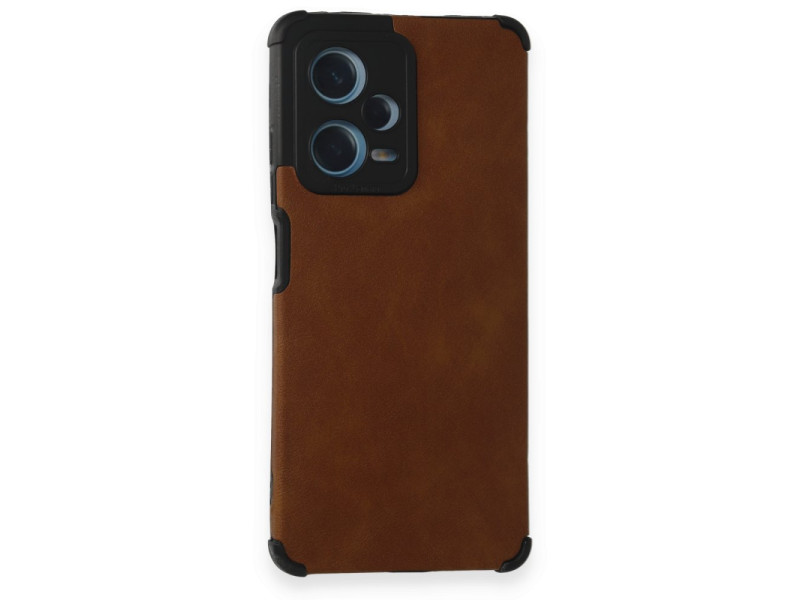 Newface Xiaomi Redmi Note 12 Pro Plus Kılıf Loop Deri Silikon - Kahverengi