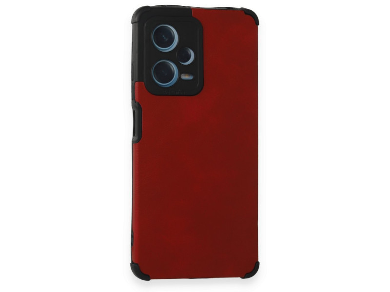 Newface Xiaomi Redmi Note 12 Pro Plus Kılıf Loop Deri Silikon - Kırmızı