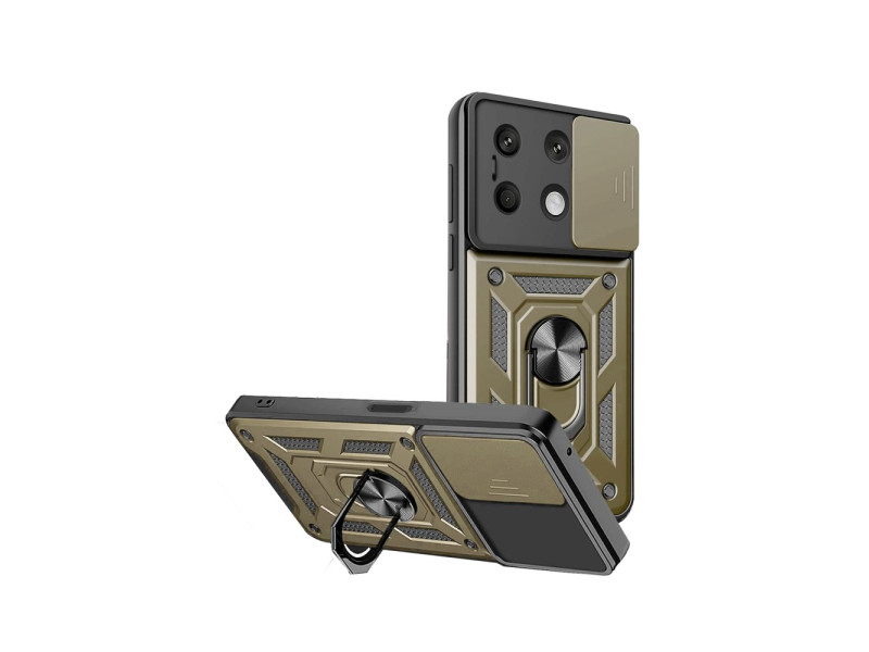 Newface Xiaomi Redmi Note 13 4G Kılıf Pars Lens Yüzüklü Silikon - Gold