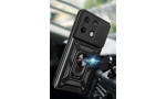 Newface Xiaomi Redmi Note 13 Pro 4G Kılıf Pars Lens Yüzüklü Silikon - Siyah