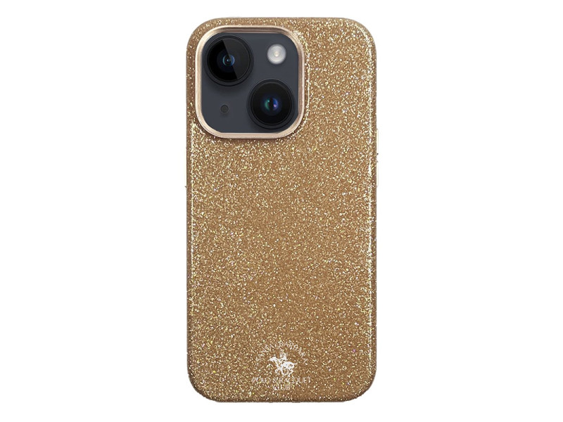 Santa Barbara Polo Racquet Club iPhone 15 Aurora Simli Kapak - Gold