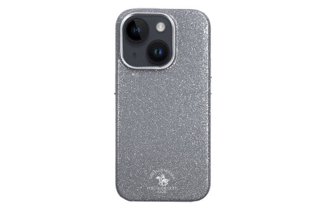 Santa Barbara Polo Racquet Club iPhone 15 Aurora Simli Kapak - Gümüş