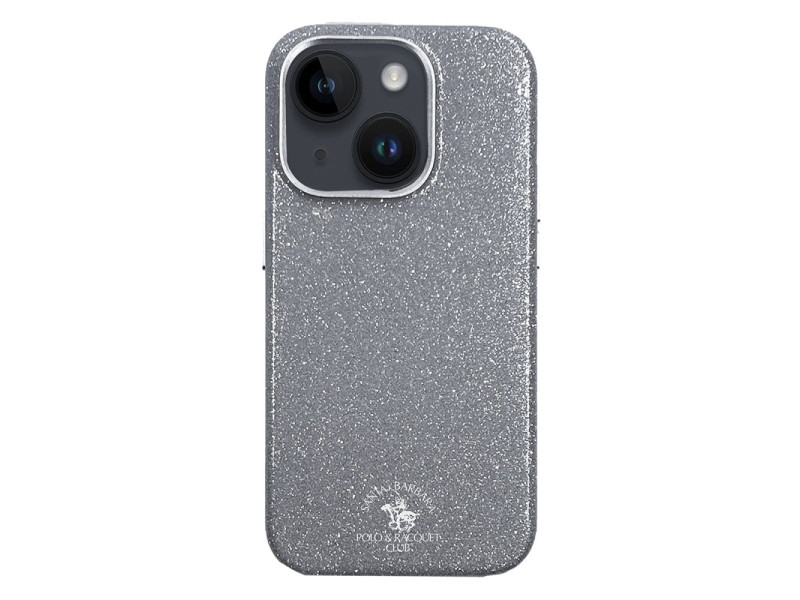 Santa Barbara Polo Racquet Club iPhone 15 Aurora Simli Kapak - Gümüş
