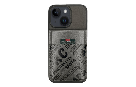 Santa Barbara Polo Racquet Club iPhone 15 Hulda Kartvizitli Kapak - Gri