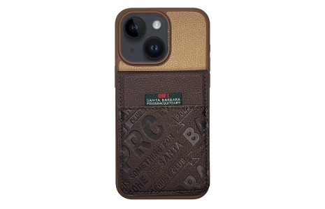 Santa Barbara Polo Racquet Club iPhone 15 Hulda Kartvizitli Kapak - Kahverengi