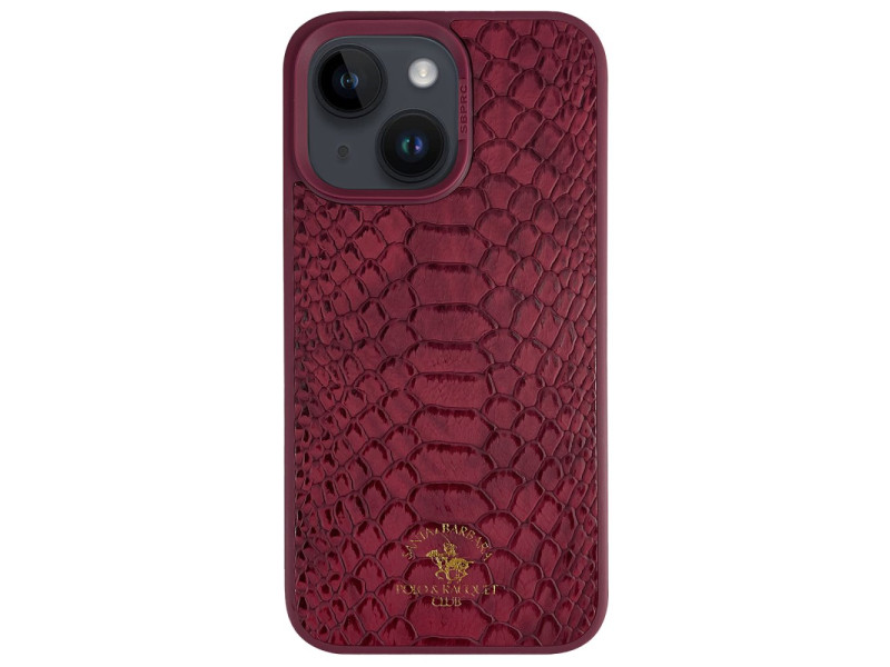 Santa Barbara Polo Racquet Club iPhone 15 Plus Knight Deri Kapak - Kırmızı