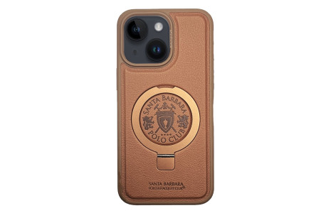 Santa Barbara Polo Racquet Club iPhone 15 Primo Magsafe Stand Kapak - Kahverengi