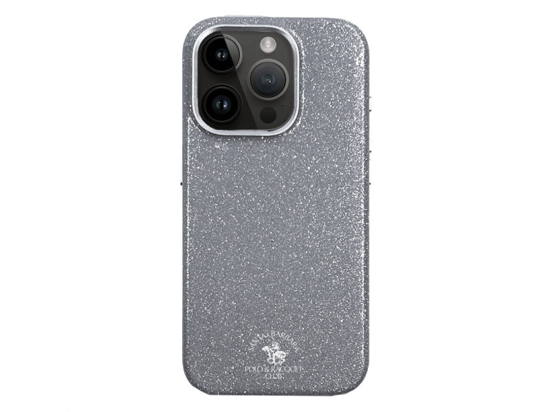 Santa Barbara Polo Racquet Club iPhone 15 Pro Max Aurora Simli Kapak - Gümüş