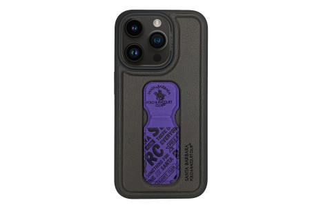 Santa Barbara Polo Racquet Club iPhone 15 Pro Max Blaise Stand Kapak - Mor