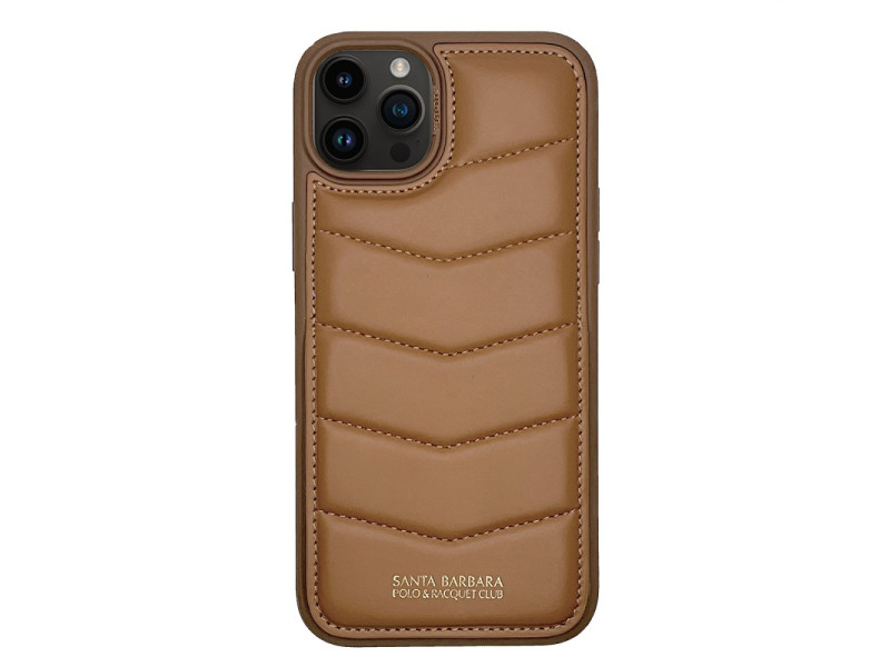 Santa Barbara Polo Racquet Club iPhone 15 Pro Max Clyde Stand Kapak - Kahverengi