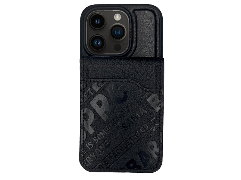 Santa Barbara Polo Racquet Club iPhone 15 Pro Max Timothy Cüzdanlı Standlı Kapak - Siyah