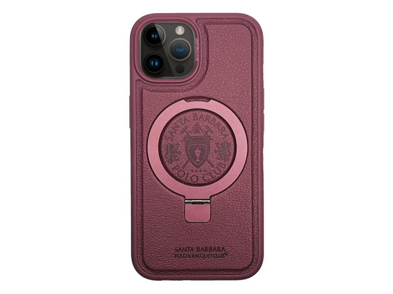 Santa Barbara Polo Racquet Club iPhone 15 Pro Primo Magsafe Stand Kapak - Kırmızı