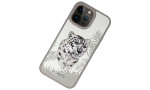 Santa Barbara Polo Racquet Club iPhone 15 Pro Savanna Kapak - Snow Leopard Beyaz